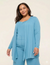 Anne Klein Women's Blue Plus Size Cerulean Open-Front Fit & Flare Overpiece | Anne Klein in Lebanon