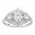 Giani Bernini Women's Sterling Silver Cubic Zirconia Halo Cluster Ring