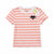 Epic Threads Girl's Pink & White Striped Heart Graphic Short-Sleeve T-Shirt
