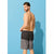 Sinsay Men's Dark Gray Gradient Striped Board Shorts