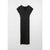 Sinsay Women’s Black Short Cap-Sleeve V-Neck Maxi Dress