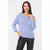 Vince Camuto Women's Blue Seam Open Stitch Sweater