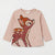 Zara Baby Girl's Light Pink With A Glittery Bambi Graphic Printed Blouse | Zara in Lebanon