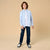 Sinsay Boy's Blue & White Subtle Vertical Pinstripes Shirt