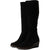 Aerosoles Women's Black Suede Binocular Wedge Knee Boots