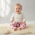 Sinsay Baby Girl's Light Pink All Over Magenta Floral Daisy Sweatpants