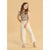 Sinsay Girl's Cream Wide-Leg Culotte Jeans