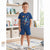 Sinsay Boy's Dark Blue Outer Space Rocket Graphic Pajama Set