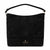 London Fog Women's Black Elena Faux Suede Hobo Tote Bag