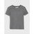 Sinsay Girl's Gray Ribbed Short Sleeve T-Shirt