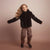 Sinsay Girl's Black Fluffy Hooded Jacket
