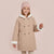 Sinsay Girl's Beige Double Breasted Button Hooded Coat