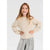 Sinsay Girls Off White Reglan Sleeve Crew Neck Sweater