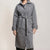 Sinsay Women's Gray Belted Long Trench Coat