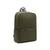 An olive green backpack with a front zippered pocket, shown from a three-quarter angle on a white background. The brand name 'AL FAHAD' is visible on the hangtag attached to the top handle.