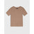 Sinsay Women's Brown Ribbed Short Sleeve T-Shirt