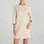 Sinsay Women's Light Beige Rhinestone Embellishments Mini Dress