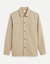 Celio Men's Beige Canvas Utility Overshirt | Celio In Lebanon