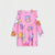Sinsay Girl's Pink Peppa Pig & Friends Long-Sleeve Ruffle-Shoulder Dress