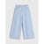 Light blue wide-leg cropped jeans with a subtle vertical stripe pattern, shown flat against a light gray background.