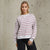 Sinsay Women's Light Grey Red Striped Crew Neck Sweatshirt