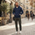 Blu Rock Men's Navy Heavyweight Zip Up Jacket