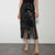 Muse Women's Black Sequin Tassel Skirt