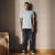 Sinsay Men's Light Blue Basic Crew Neck T-Shirt