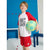 Sinsay Boy's Red Basketball Graphic Athletic Mesh Shorts