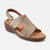 Easy Spirit Women's Gold Kali Low Wedge Slingback Sandals