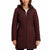 Nautica Women's Burgundy Plus Size Hooded Water-Resistant Puffer Coat