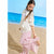 Sinsay Girl's White & Pink Wide-Leg Striped Lounge Pants