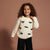 Sinsay Girl's Off White Cable Knit Bow Applique Sweater