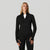 Sinsay Women's Black Fleece Quarter Zip Mock Neck Athletic Blouse