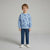 Sinsay Boy's Light Blue Crew-Neck Printed Sweatshirt