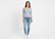 Hippie Rose Women’s Light Blue Ribbed V-Neck Short Sleeve Top | Hippie Rose in Lebanon
