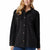 32 Degrees Heat Women's Dark Gray Relaxed Fit Long Sleeve Button-Up Overshirt