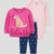 Carter's Baby Girl's Pink/Navy 3pc Dog Sweatshirt With Long Sleeve Bodysuit and Leggings Set | Carter's in Lebanon