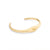 Coach Women's Gold Signature Signet Cuff Bracelet
