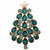 Anne Klein Women's Cubic Zirconia and Glass Stone Gold-Tone Boxed Tree Pin