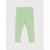 Light green ribbed knit leggings shown flat against a light gray background.