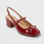 A New Day Women's Red Lucky Square Toe Mary Jane Heels