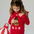 Sinsay Girl's Red Sequined Christmas Tree Blouse
