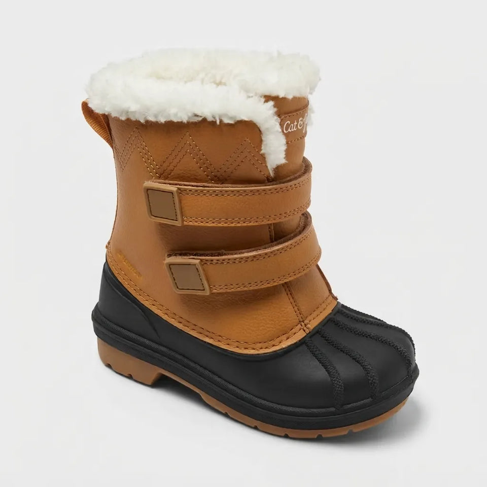 Cat & Jack Baby Boy's Camel Cognac Denver Waterproof Snow Boots