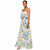 Betsy & Adam Women's Multicolor Printed Pleated Strapless Dress