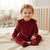 Sinsay Baby Girl's Burgundy Velvet Snap Buttons with Ruffles Overall