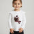 Sinsay Girl's White Bear Sequin Ruffle Shoulder Blouse