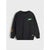 Sinsay Boy's Black Neon Chest & Back Printed Sweatshirt