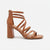 Ruiee Women's Camel Strappy Block-Heeled Sandals