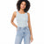 Vince Camuto Women's Aqua Rib Lurex Crew Neck Tank Top